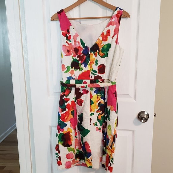 Eliza J Colorful Floral Dress: Size UK 10 - Picture 3 of 5
